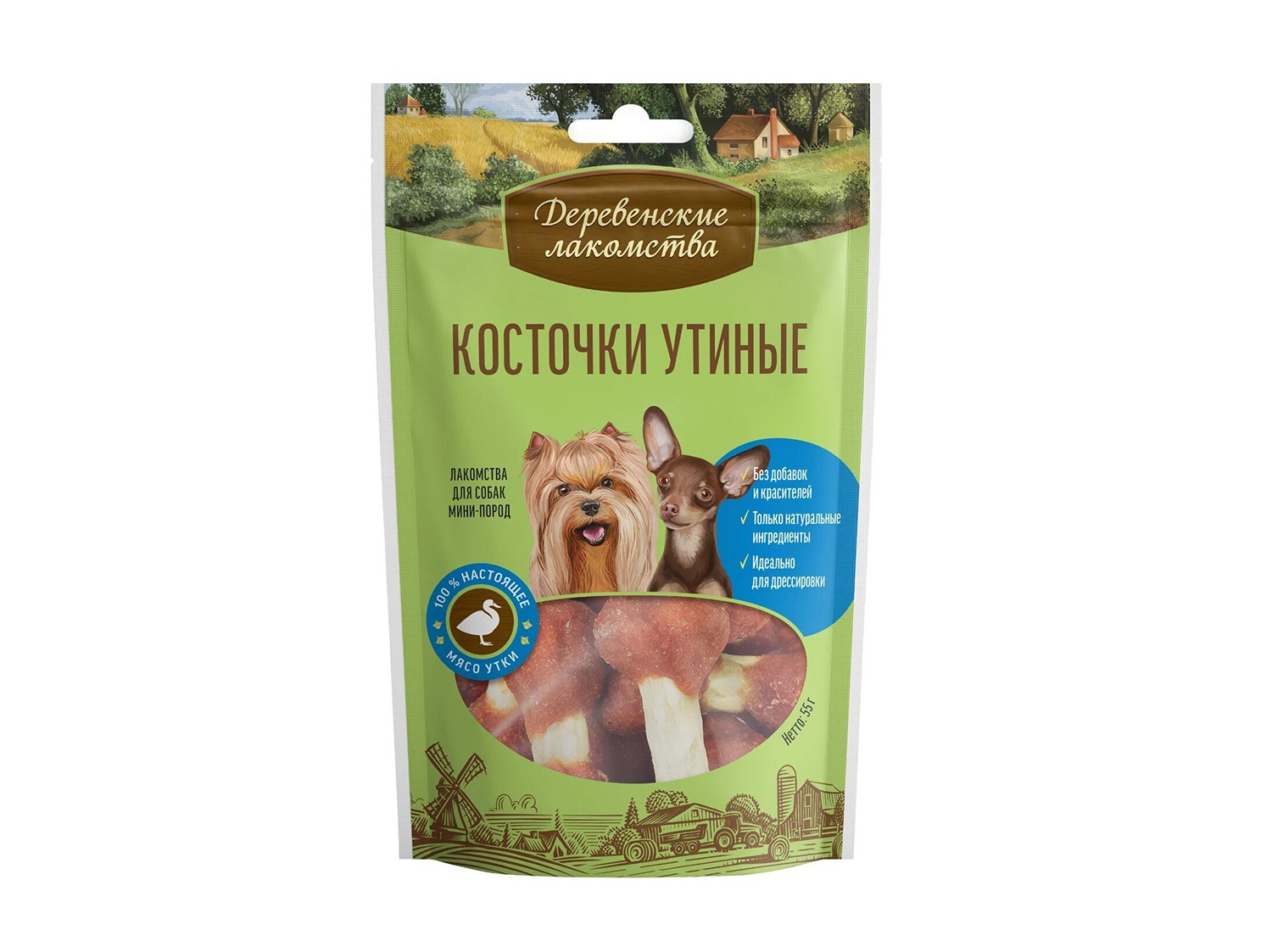Лакомство для собак мини-пород "Деревенские лакомства" косточки утиные Лакомство для собак мини-пород "Деревенские лакомства" косточки утиные
