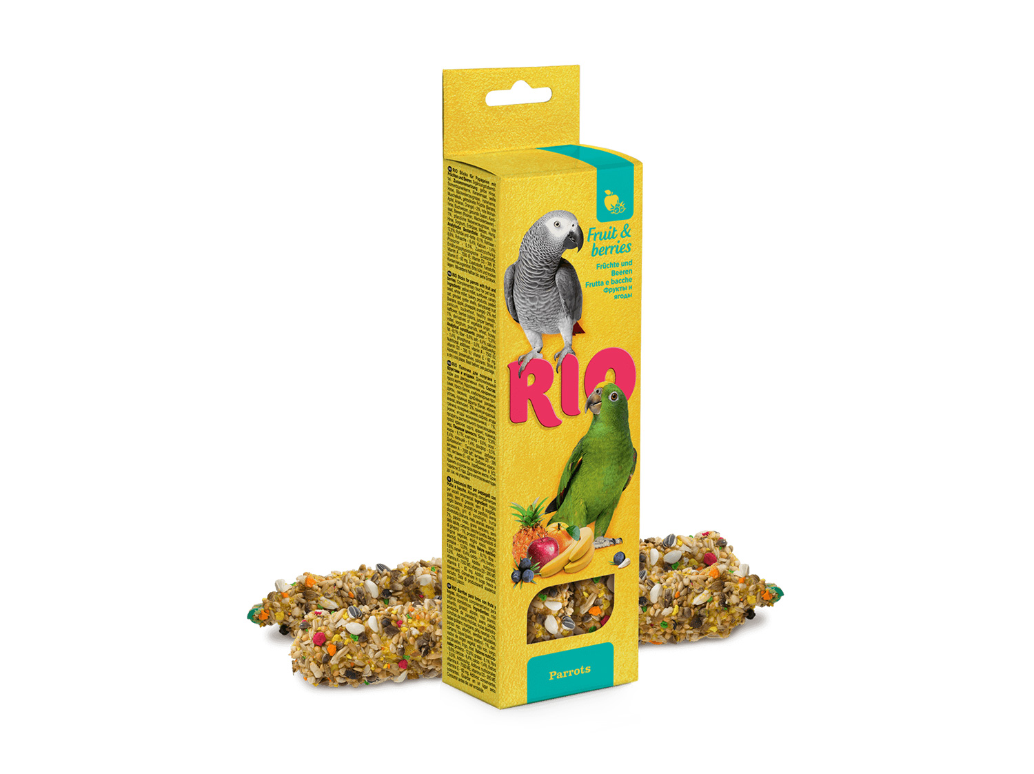 Лакомство RIO палочки для крупных попугаев с фруктами и ягодами Лакомство RIO палочки для крупных попугаев с фруктами и ягодами