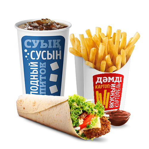 Combo Биф Тейсти ролл (стандартная порция) Combo Биф Тейсти ролл (стандартная порция)